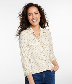 Cream/Indigo Block Dot