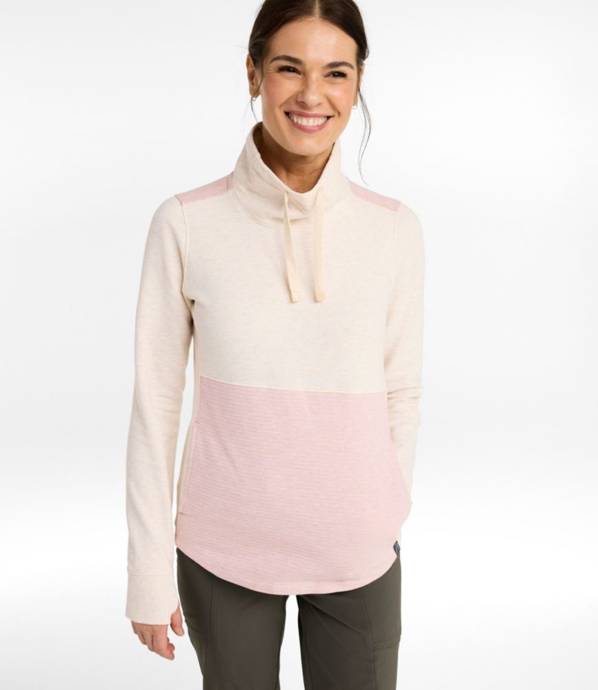 Women's Bean's Cozy Mixed Knits Pullover, Colorblock - US 9458