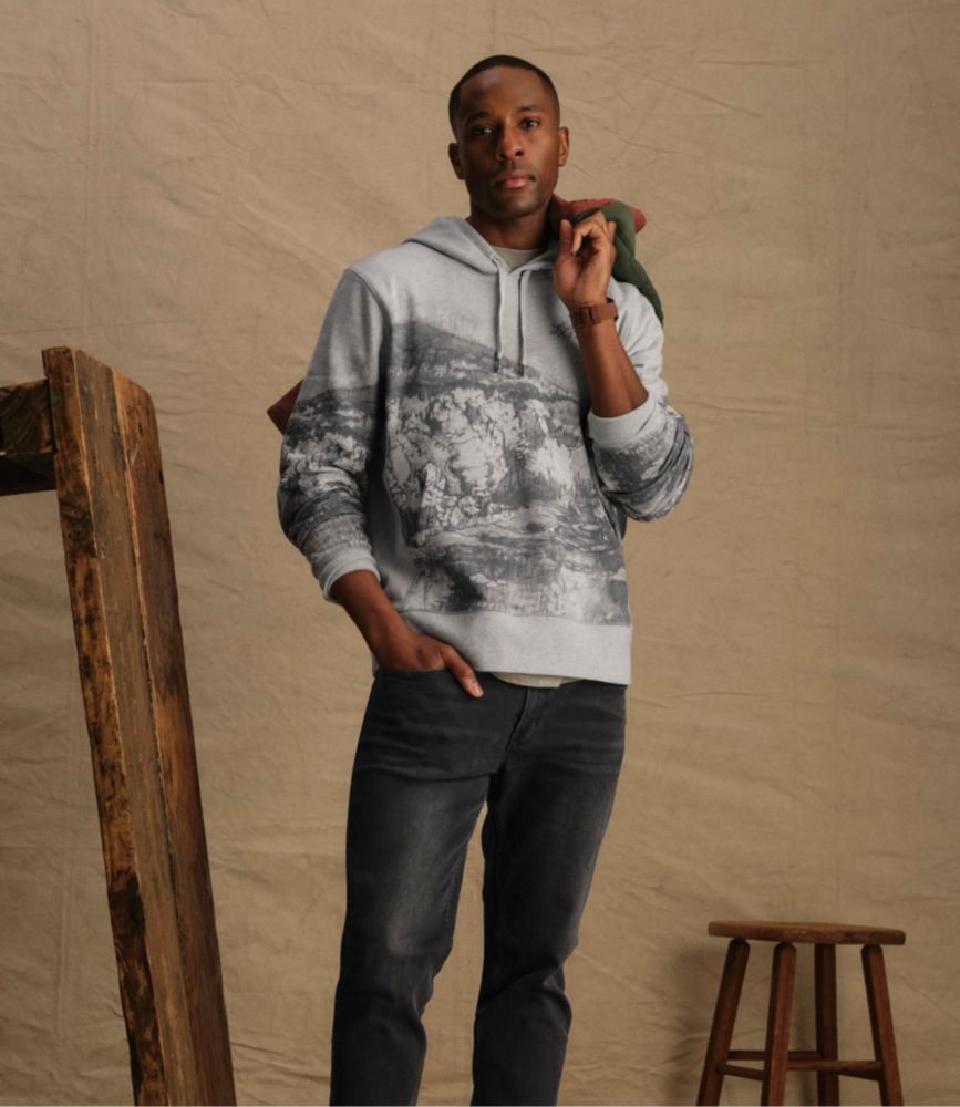 Men's Signature Camp Hoodie Sweatshirt, Print - US 5166
