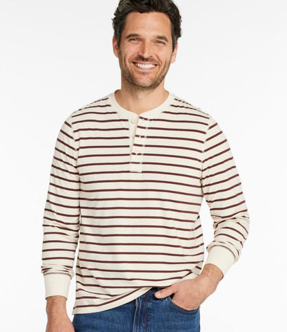 Men's Signature Northwoods Henley, Long-Sleeve, Stripe - US 0299
