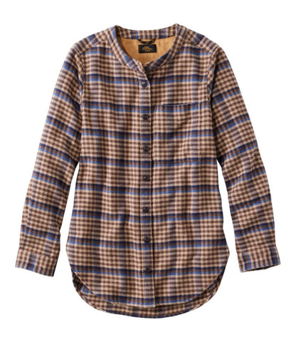 Women's Signature 1933 Collarless Chamois Tunic, Plaid - US 4773