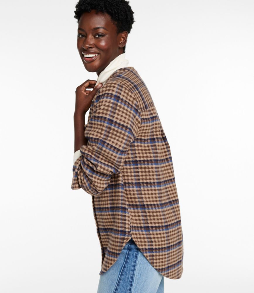 Women's Signature 1933 Collarless Chamois Tunic, Plaid - US 4773