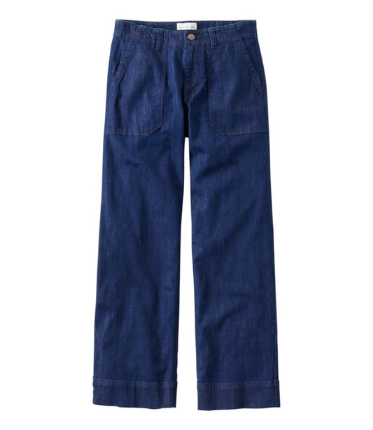 Women's Signature Utility Jeans, Mid-Rise Wide-Leg Ankle - US 5895