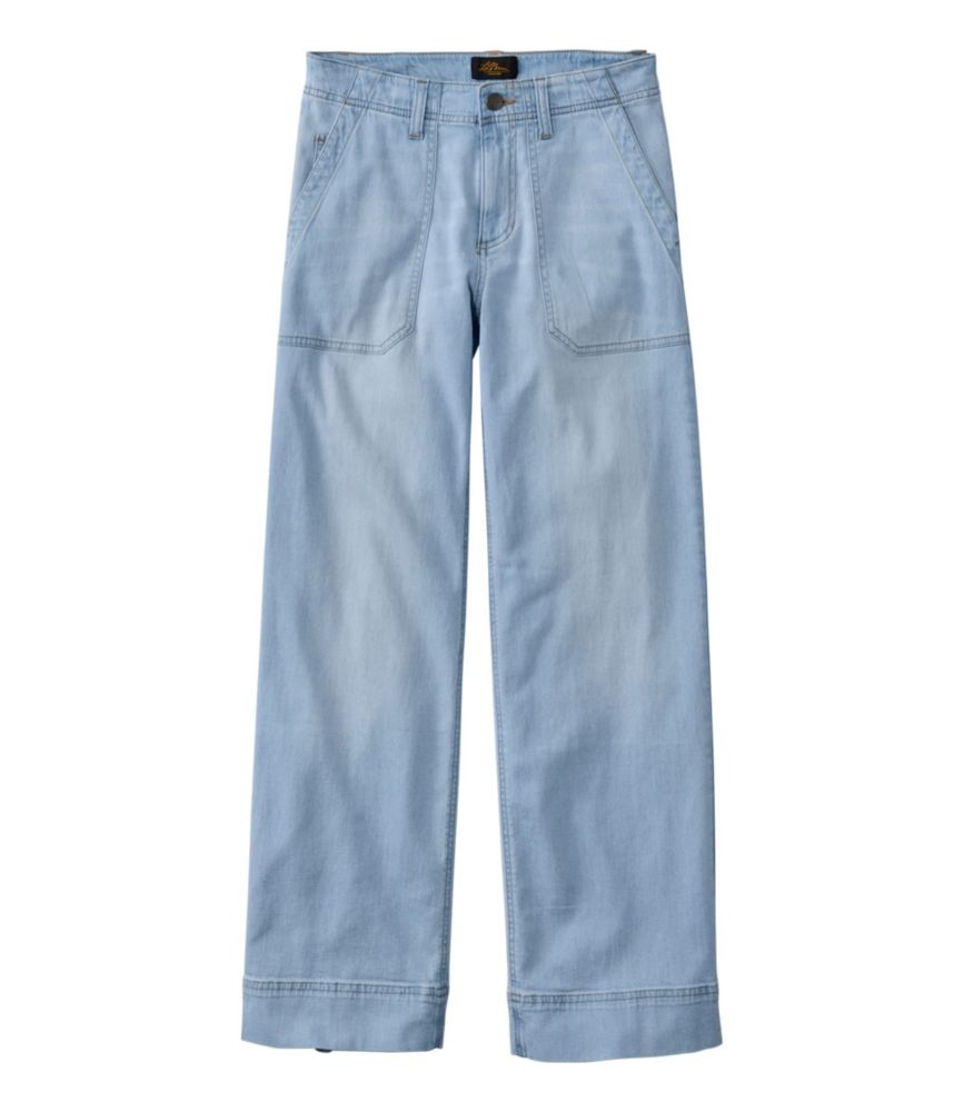 Women's Signature Utility Jeans, Mid-Rise Wide-Leg Ankle - US 9770