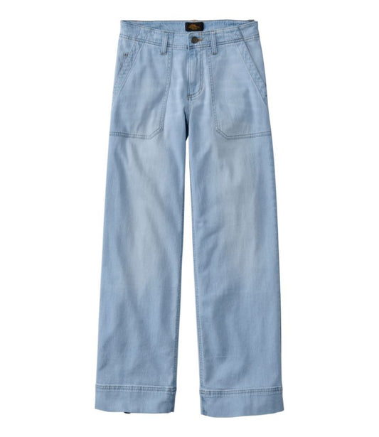 Women's Signature Utility Jeans, Mid-Rise Wide-Leg Ankle - US 9770