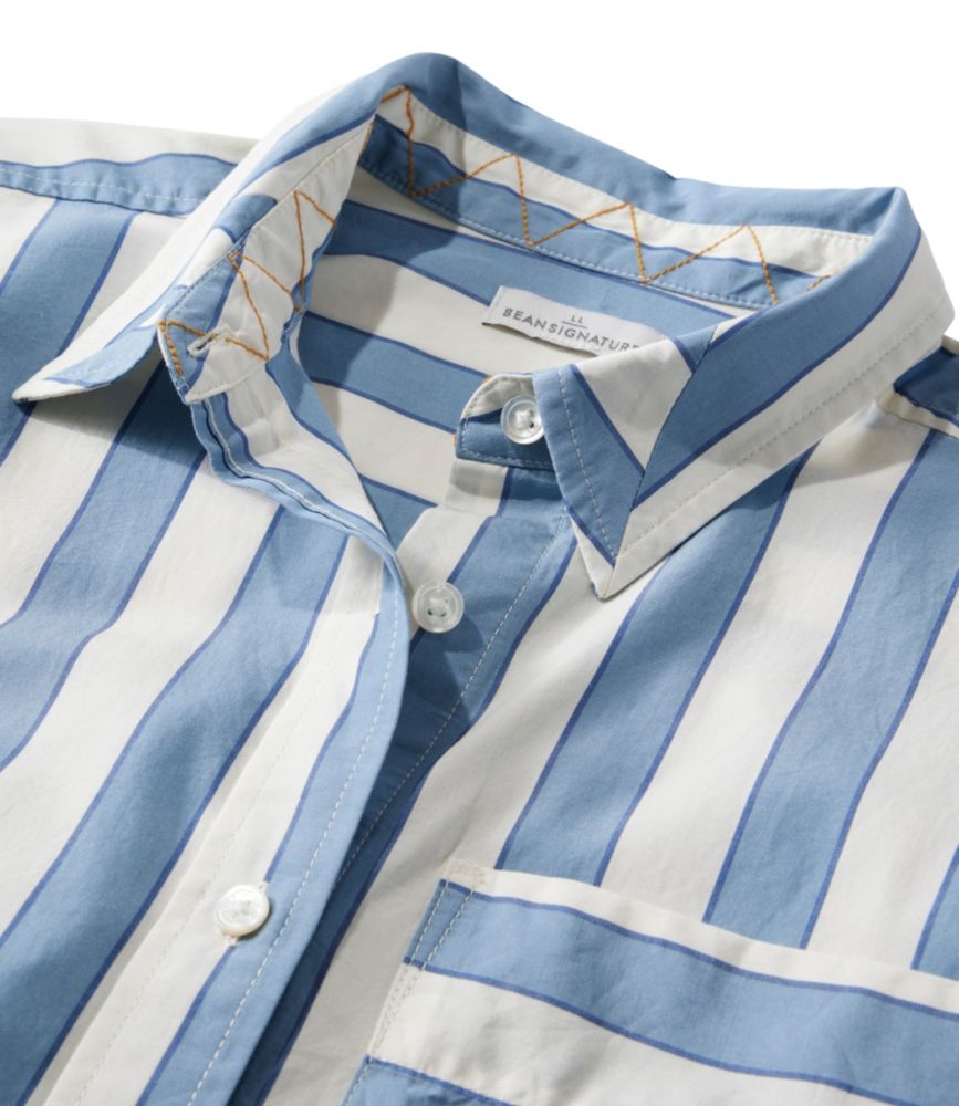 Women's Signature Premium Essential Poplin Shirt, Long-Sleeve Novelty Stripe - US 7577
