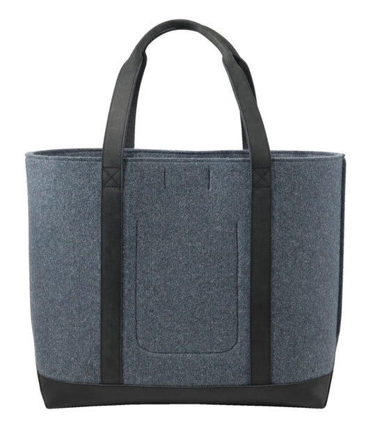 Leather-Trim Wool Tote - US 2350
