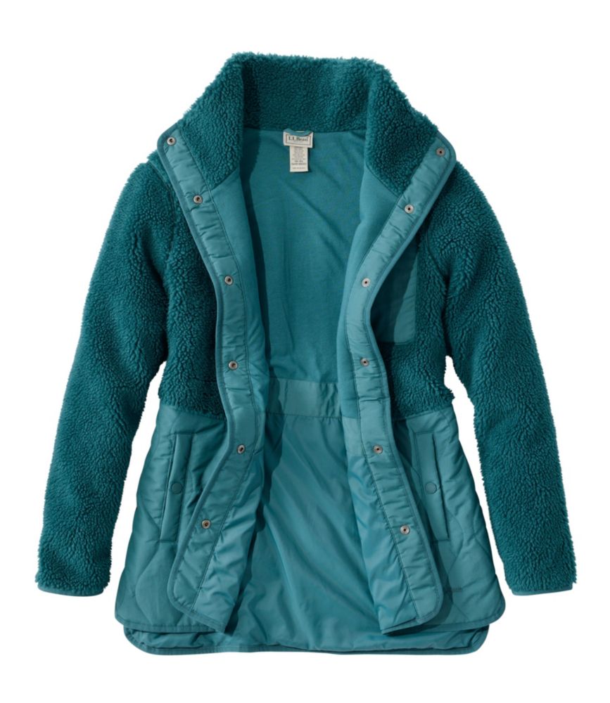 Women's Bean's Mixed Media Sherpa Fleece Jacket - US 4282