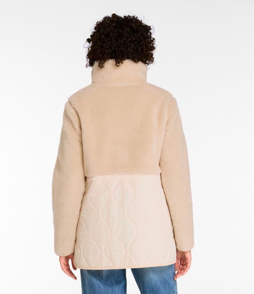 Women's Bean's Mixed Media Sherpa Fleece Jacket - US 9360