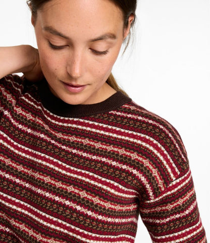 Women's Wicked Soft Cotton/Cashmere Crewneck Sweater, Pattern - US 0887