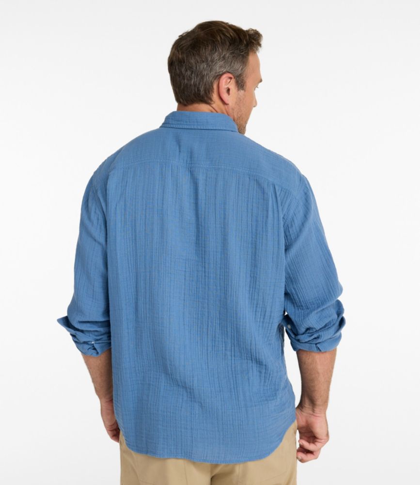 Men's Cloud Gauze Shirt, Long-Sleeve, Slightly Fitted Untucked Fit - US 8485
