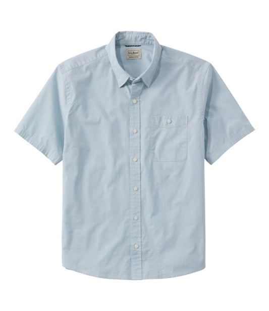 Men's Comfort Stretch Performance® Chambray Shirt, Short-Sleeve, Slightly Fitted Untucked Fit - US 6616