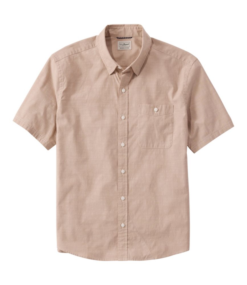 Men's Comfort Stretch Performance® Chambray Shirt, Short-Sleeve, Slightly Fitted Untucked Fit - US 2262