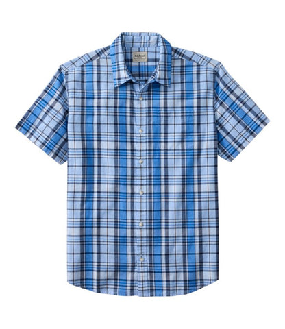 Men's Madras Shirt, Short-Sleeve, Slightly Fitted Untucked Fit - US 9942
