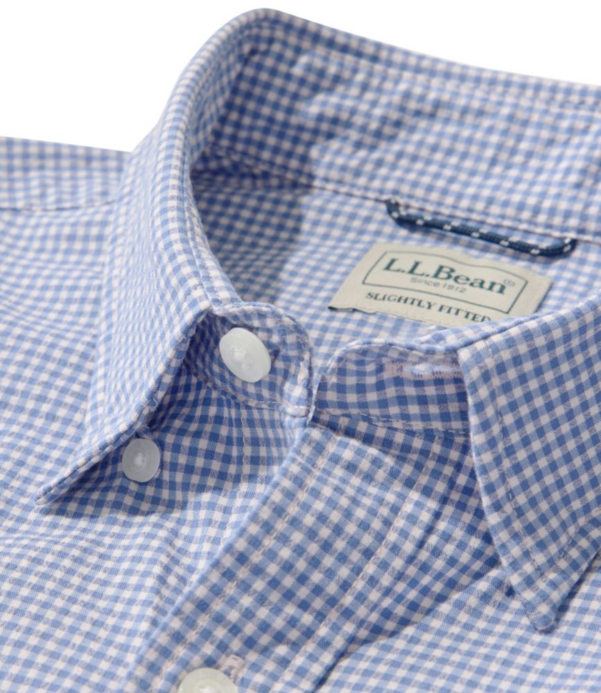 Men's Comfort Stretch Performance® Seersucker Shirt, Long-Sleeve, Slightly Fitted Untucked Fit, Plaid - US 8207