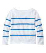 Women's Peaks Island Top, Relaxed Boatneck Long-Sleeve Stripe - US 4215