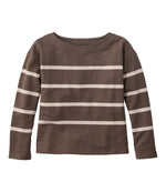 Women's Peaks Island Top, Relaxed Boatneck Long-Sleeve Stripe - US 3287