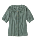 Women's Camden Hills Tee, Elbow-Sleeve Button-Front Shirt - US 4223