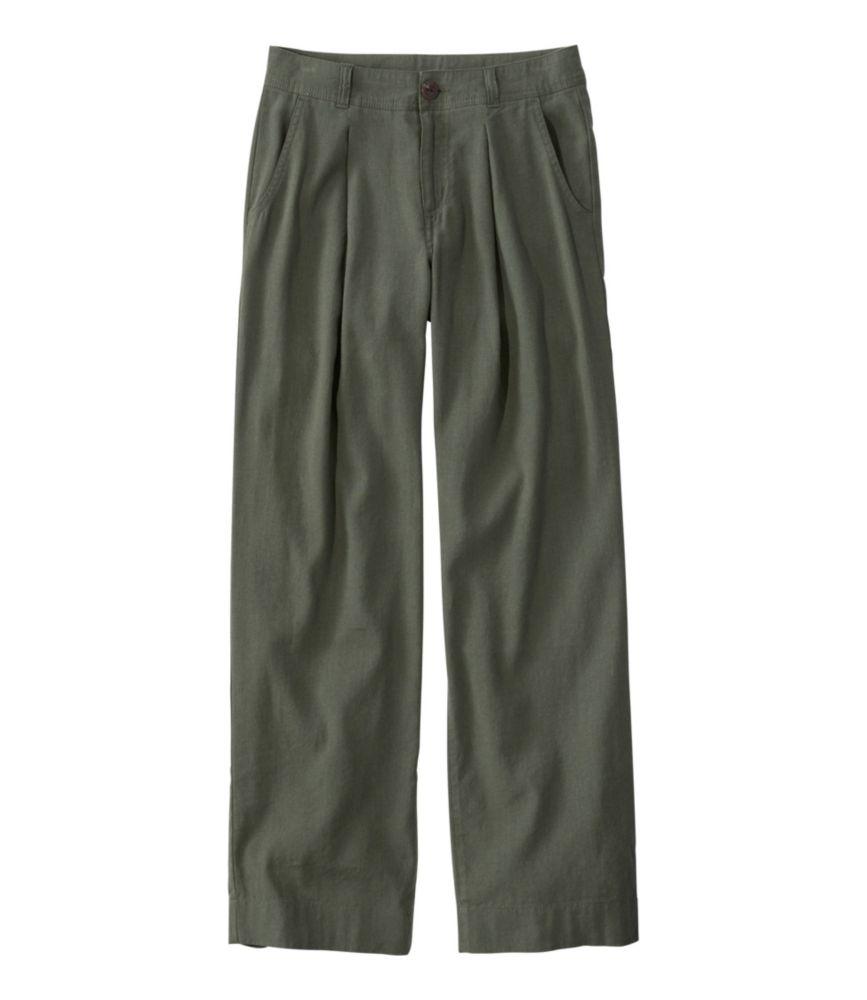 Women's Lakeside Linen-Blend Pants, Wide Straight-Leg - US 7719