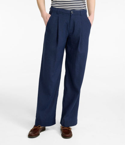 Women's Lakeside Linen-Blend Pants, Wide Straight-Leg - US 1472