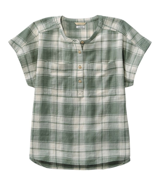 Women's L.L.Bean Day Breeze Shirt, Short-Sleeve Popover - US 4239