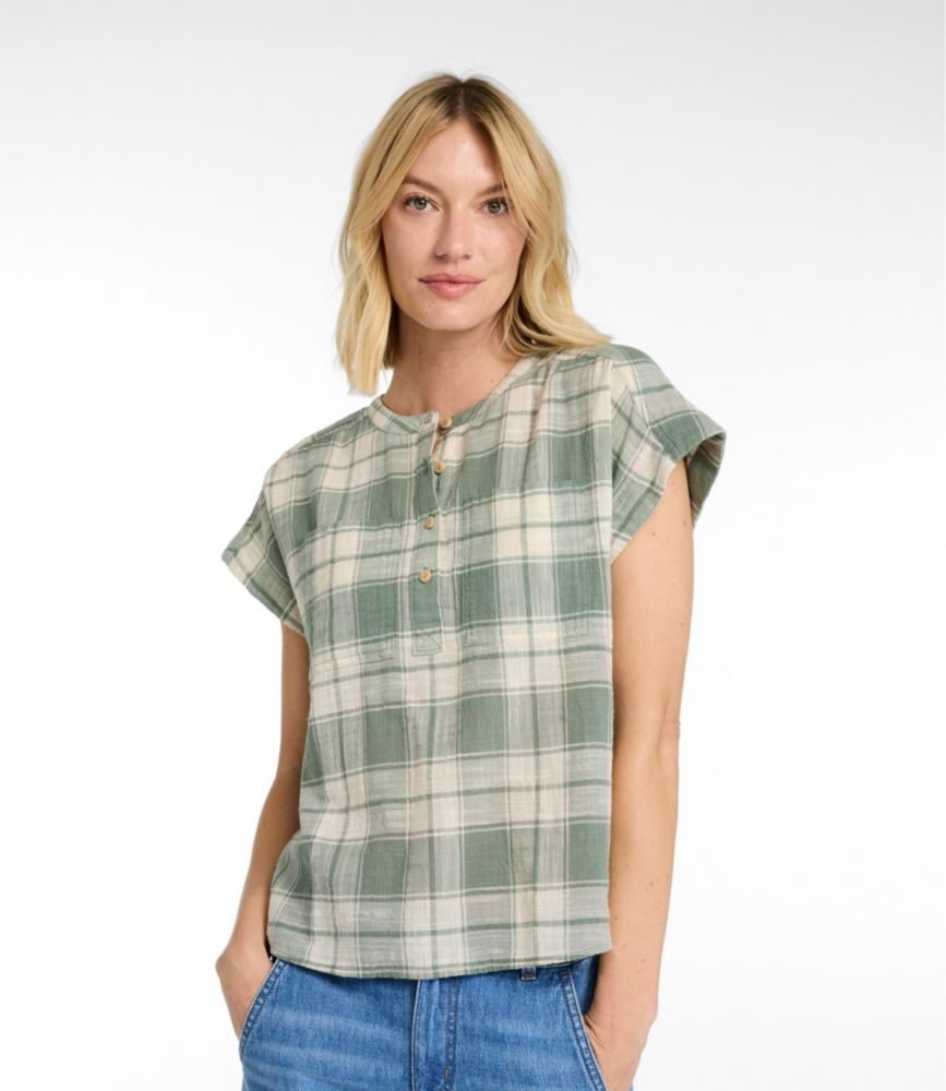 Women's L.L.Bean Day Breeze Shirt, Short-Sleeve Popover - US 4239