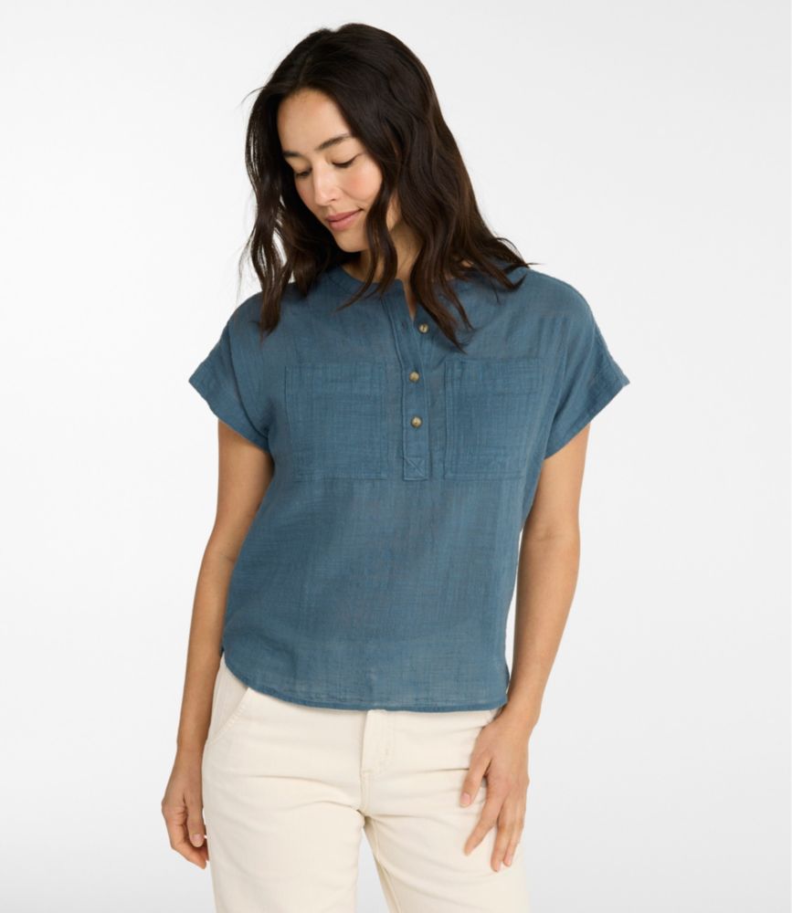 Women's L.L.Bean Day Breeze Shirt, Short-Sleeve Popover - US 2112