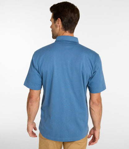 Men's Carefree Unshrinkable Polo, Short-Sleeve, Without Pocket - US 9377