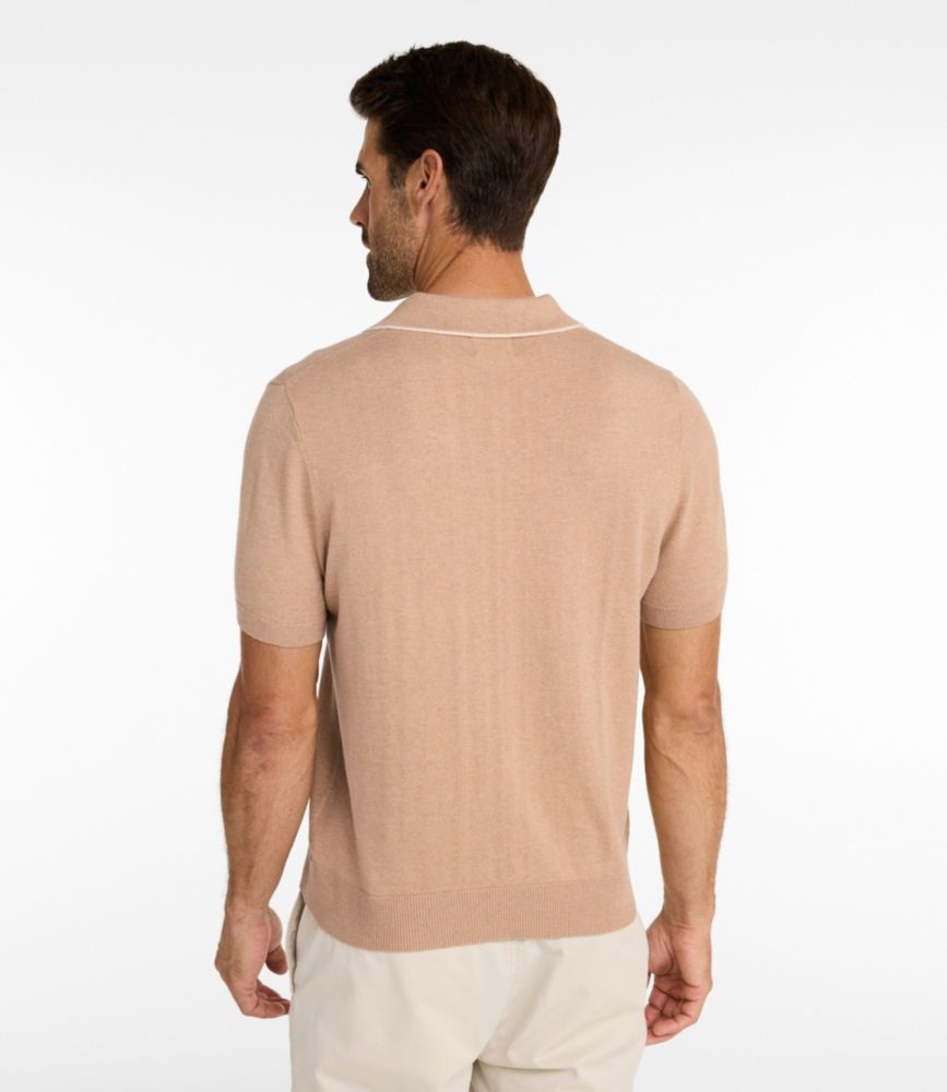 Men's All Seasons Cotton Blend Sweater, Short-Sleeve Polo - US 3845