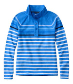 Women's Peaks Island Button Mockneck, Stripe - US 4898