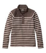 Women's Peaks Island Button Mockneck, Stripe - US 2039