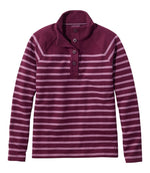 Women's Peaks Island Button Mockneck, Stripe - US 6572