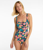 Darkest Navy Painted Floral