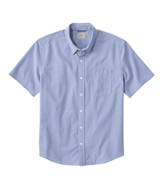Men's Comfort Stretch Performance® Seersucker Shirt, Short-Sleeve, Slightly Fitted Untucked Fit, Plaid - US 6571