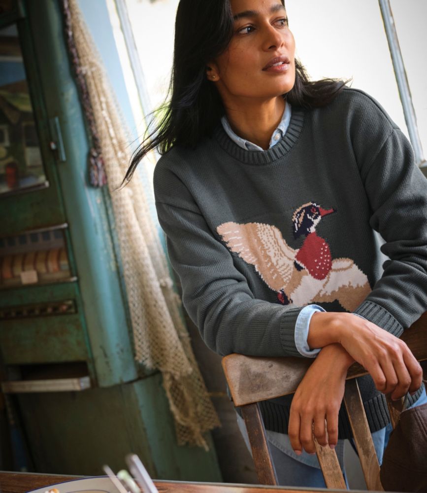 Women's The Original Double L® Sweater, Novelty Crewneck - US 2311