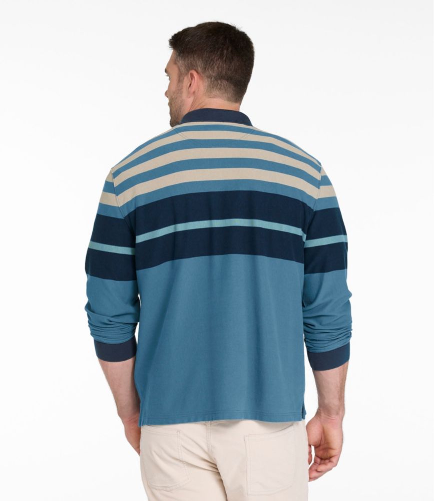 Men's Casco Bay Rugged Polo, Long-Sleeve, Stripe - US 9727