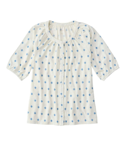 Women's Camden Hills Tee, Elbow-Sleeve Button-Front Shirt Print - US 7654