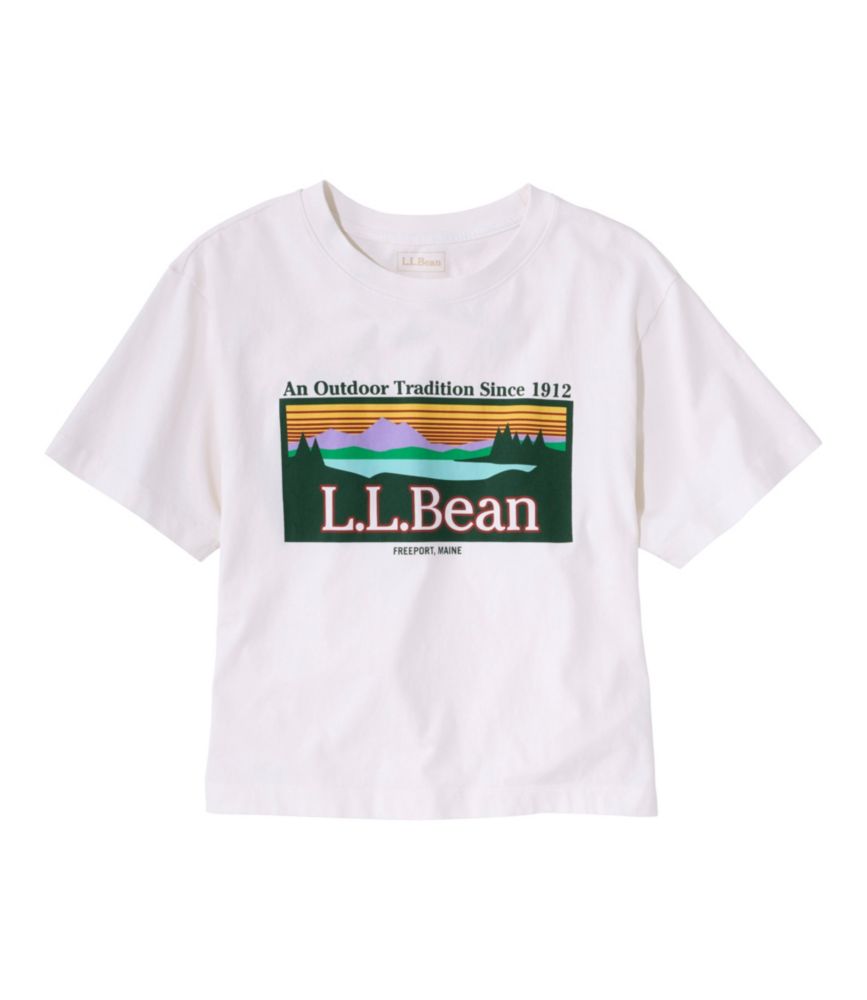 Women's Sunwashed Tee, Short-Sleeve Cropped Boxy Crewneck Logo - US 6155