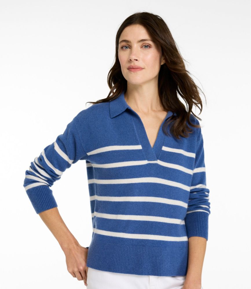 Women's Classic Cashmere Sweater, Relaxed Polo - US 5714