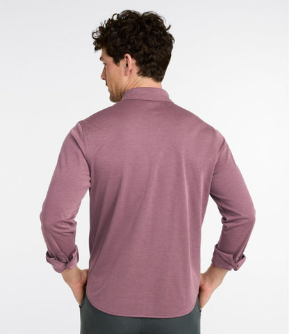 Men's Comfort Stretch Performance® Button-Front Knit Shirt, Long-Sleeve - US 9673
