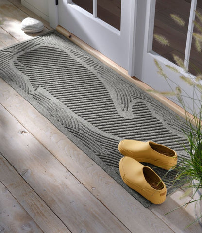 Everyspace Recycled Waterhog Wide Doormat, Swimming Whale - US 5680