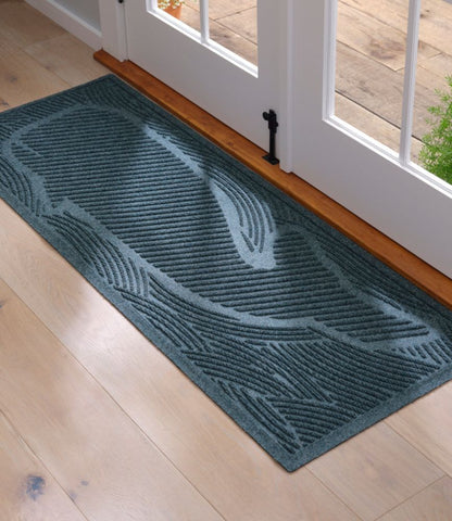 Everyspace Recycled Waterhog Wide Doormat, Swimming Whale - US 5557