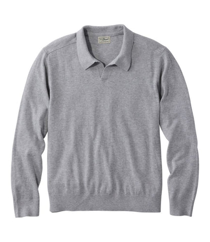 Men's All Seasons Cotton Blend Sweater, Long-Sleeve Polo - US 9794