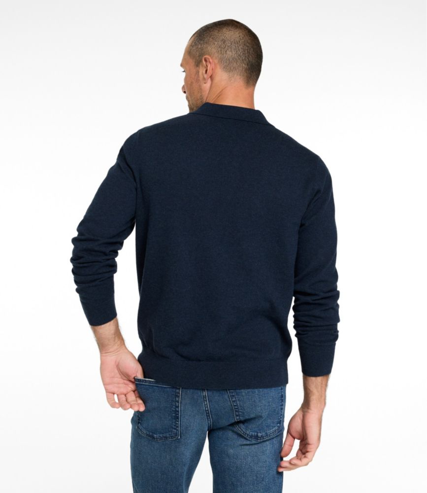 Men's All Seasons Cotton Blend Sweater, Long-Sleeve Polo - US 3791