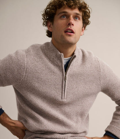 Men's Heritage Honeycomb Sweater, Quarter-Zip - US 9499