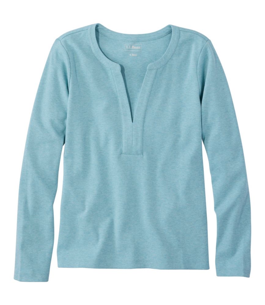 Women's L.L.Bean Tee, Long-Sleeve Splitneck - US 7105
