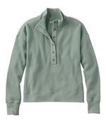 Women's Sunwashed Waffle Top, Mockneck Henley - US 0302