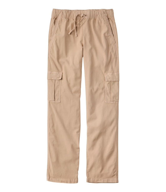 Women's Sunwashed Cotton-Blend Pull-On Pants, Mid-Rise Cargo - US 7846
