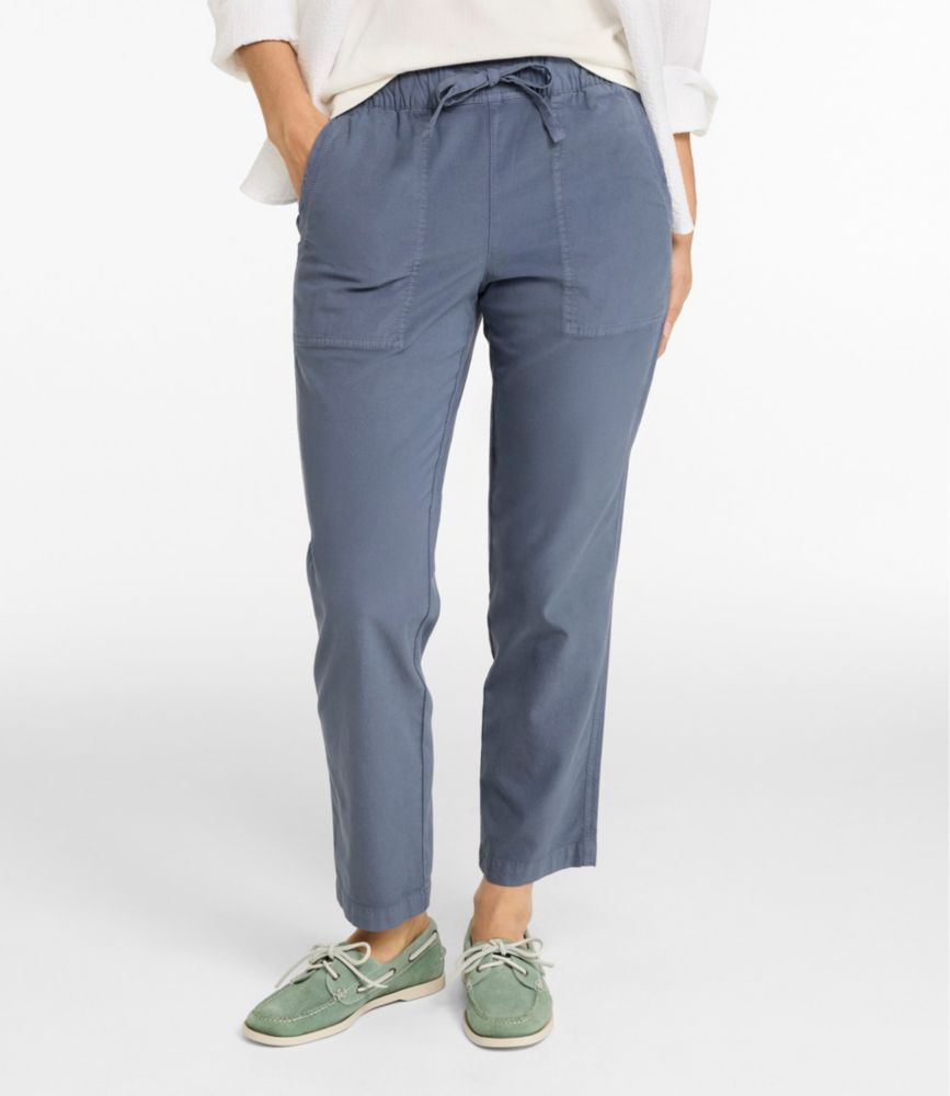 Women's Sunwashed Cotton-Blend Pull-On Pants, Mid-Rise Ankle - US 8142