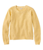 Women's Sunwashed Openwork Sweater, Crewneck - US 7136